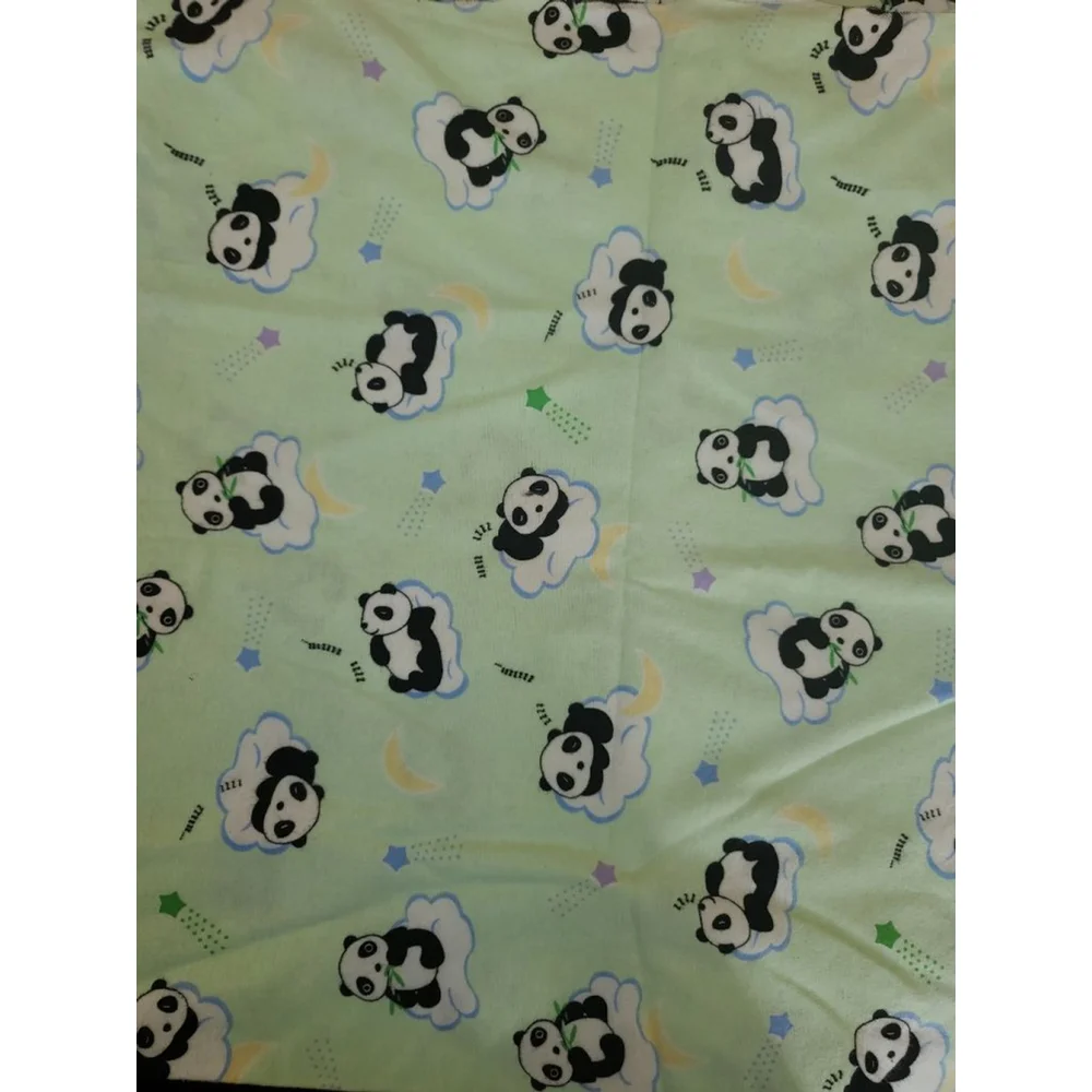 Vintage Panda Moon & Stars Baby Flannel Fabric - 42